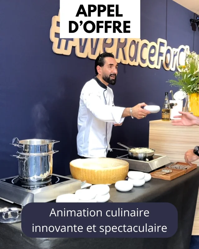 Appel d'offre - Animation culinaire innovante et spectaculaire

Proposez-nous votre concept d’animation, soit en le présentant dans une description écrite, soit en nous envoyant une démo, à talents@renaud-traiteur.org

#traiteurevenementiel #24hdumans